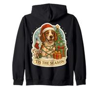 Tis The Season - Perro Springer Spaniel galés Feliz Navidad Sudadera con Capucha