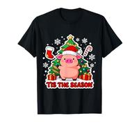 Tis The Season Pig Owner Árbol de Navidad Pet Festive Farmer Camiseta