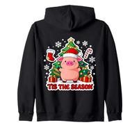 Tis The Season Pig Owner Árbol de Navidad Pet Festive Farmer Sudadera con Capucha