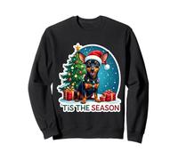 Tis The Season - Pinscher en Miniatura con diseño de Perro Feliz Navidad Sudadera
