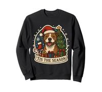 Tis The Season Pit Bull Dog, Navidad, mamá, papá, dueño, Festivo Sudadera