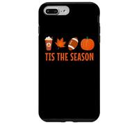 Tis The Season Pumpkin Spice Latte Football Leaf Otoño Otoño Carcasa para iPhone 7 Plus/8 Plus