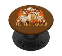 Tis The Season Pumpkin Spice Latte Mug Fall Coffee GNOME PopSockets PopGrip Adhesivo