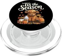 'Tis The Season Pumpkin Spice Nice Highland Cow Lover PopSockets PopGrip para MagSafe