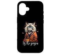 Tis The Season Ragdoll Cat Otoño Invierno Halloween Carcasa para iPhone 16