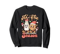 Tis The Season Retro Milk and Cookie Best -Friend Christmas Sudadera