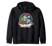 Tis The Season Rhino Rinoceronte Árbol de Navidad Festivo Navidad Sudadera con Capucha