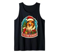 Tis The Season Shetland Sheepdog Christmas Mom Dad Owner Camiseta sin Mangas