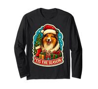 Tis The Season Shetland Sheepdog Christmas Mom Dad Owner Manga Larga