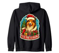 Tis The Season Shetland Sheepdog Christmas Mom Dad Owner Sudadera con Capucha