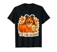 Tis The Season Shetland Sheepdog Fall Autumn Pumpkin Pup Camiseta