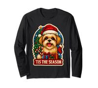 Tis The Season Shih Tzu - Árbol de Navidad para mamá y papá Manga Larga
