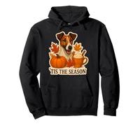 Tis The Season Smooth Fox Terrier - Calabaza de otoño Sudadera con Capucha