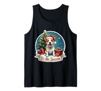 Tis The Season Staffordshire Bull Terrier Dog Navidad Navidad Camiseta sin Mangas