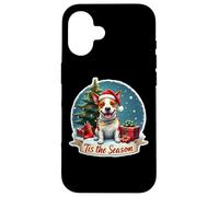 Tis The Season Staffordshire Bull Terrier Dog Navidad Navidad Carcasa para iPhone 16