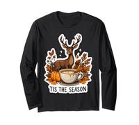 Tis The Season - Taza Vintage de Hojas de Calabaza y otoño Manga Larga