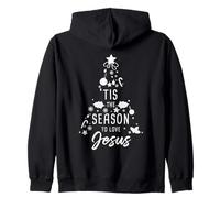 Tis The Season to Love Jesus - Christmas Family Christian Sudadera con Capucha