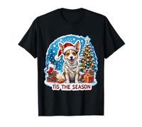 Tis The Season Toy Fox Terrier Dog, Feliz Navidad, mamá y papá Camiseta