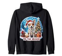 Tis The Season Toy Fox Terrier Dog, Feliz Navidad, mamá y papá Sudadera con Capucha