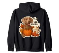 Tis The Season Weimaraner, Perro Weimaraner, otoño, otoño, Calabaza y Especias Sudadera con Capucha