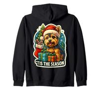 Tis The Season Yorkshire Terrier Navidad Mamá Papá Dueño Sudadera con Capucha