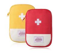 TISCH 2 bolsas de medicamentos impermeables pequeñas, de emergencia, de viaje, de emergencia, para niños, farmacia, para viajes, camping, rojo