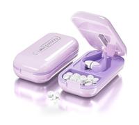 TISCH Cortador de pastillas, divisor para pastillas múltiples, cortador de pastillas, divisor para tabletas grandes y pequeñas, con compartimento de almacenamiento para viajes y mascotas (morado)