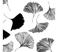Tischdeko 20 servilletas Ginkgo, color blanco y negro, diseño de árbol