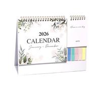 Tischkalender - Jan-Dez Schreibtischkalender 2026, Linierte Blöcke Aufgabenliste Bürozubehör für Schule Zuhause Büro Organisation