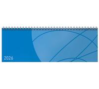 Tischkalender quer Professional Colourlux 2026 blau: 1 Woche 2 Seiten; Bürokalender; Tischquerkalender im Format: 29,8 x 10,5 cm