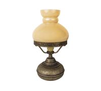 Tischleuchte Lámpara de Mesa Nouveau Cristal Latón 24,5cm en Bronce Antik Crema