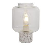 Tischleuchte Mesa Blanco 28CM Pequeño Cristal Concreto Con Terrazo Efecto E27