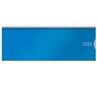 Tischquerkalender Classic Colourlux blau 2026: 1 Woche 1 Seite; Bürokalender; Tischkalender quer im Format: 29,8 x 10,5 cm