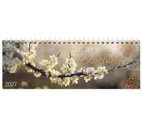 Tischquerkalender Dein Jahr im Einklang 2027: 1 Woche 2 Seiten; Aufstellbarer Tischkalender mit Fotografien und Zitate zum Thema Achstsamkeit; Format: 29,8 x 10,5 cm