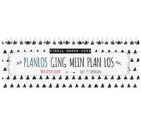 Tischquerkalender Visual Words 2026: 1 Woche 2 Seiten; Tischkalender quer mit viel Platz für Notizen; Format: 29,8 x 10,5 cm