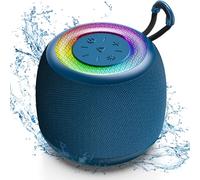 Tisco Altavoz Bluetooth Portátil Mini, Altavoz Inalámbrico con Bluetooth 5.3, 24H de Autonomía, Sonido Envolvente 360°, Impermeable, Luces RGB, Compatible con TWS/SD, para Fiestas y Exteriores (Azul)