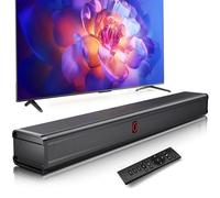 Tisco Barra de Sonido 2.0 con Subwoofer Integrado, 120W 32", Dolby Atmos, Sonido Envolvente 3D, Bluetooth 5.4, HDMI/Óptico/USB/AUX, con Mando, Montaje en Pared, para TV, PC, Juegos y Proyector