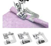 TISEKER Juego de 3 tamaños para máquina de Coser de pie a presión con Dobladillo Enrollado Ancho, 1/2 Pulgadas, 3/4 Pulgadas, 1 Pulgada para Brother Singer y Otras máquinas de Coser de vástago bajo