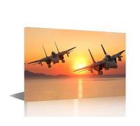 TISHIRON Grumman F-14 Tomcat Fighter Jet - Lienzo decorativo para pared, pinturas de aviones sobre lienzo, 1 pieza, ilustraciones modernas para sala de estar, dormitorio, decoración de pared, Giclée