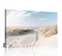 TISHIRON Lienzo decorativo para pared, diseño de playa de arena, cuadro enmarcado para decoración del hogar (45,7 x 30,5 cm)