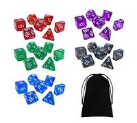 TISHITA 10 Juegos Dados Acrílicos Caras Claras Fácil de Leer Conjunto Multiusos Apto para Juegos Creativos Ocio Familiar Encuentros Sociales, Estilo E, 1,8