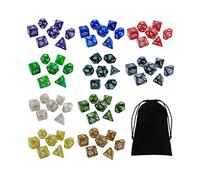 TISHITA 10 Juegos Dados Acrílicos Caras Claras Fácil de Leer Conjunto Multiusos Apto para Juegos Creativos Ocio Familiar Encuentros Sociales, Estilo C,