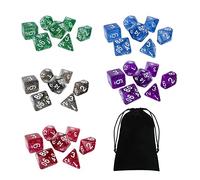 TISHITA 10 Juegos Dados Acrílicos Caras Claras Fácil de Leer Conjunto Multiusos Apto para Juegos Creativos Ocio Familiar Encuentros Sociales, Estilo a, 1,8