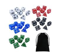 TISHITA 10 Juegos Dados Acrílicos Caras Claras Fácil de Leer Conjunto Multiusos Apto para Juegos Creativos Ocio Familiar Encuentros Sociales, Estilo D, 1,8