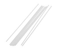 TISHITA 10 Piezas Tubo Cuadrado Plástico para Modelismo Arquitectónico Barra para Estructuras de Modelos Materiales de Construcción Adecuado para Trabajos, Tubo Redondo Hueco 2 x 2 x 250 mm