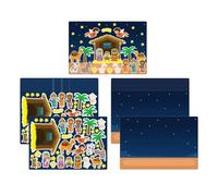 TISHITA 12 Juegos Pegatinas Nacimiento Niño Jesús Manualidades Adhesivos Religiosos Papel Autoadhesivo Decoración Educativa Adecuados para Actividades D, Estilo c, Individual