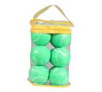 TISHITA 12 Piezas Pelotas de Tenis Entrenamiento Deporte Caucho Elástico Bolsa Portátil Adecuadas para Ejercicios Diarios Juegos Familiares Actividades, Verde