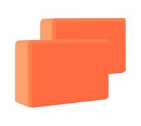 TISHITA 2 Bloques de, Accesorios de, Antideslizantes, Suaves, para Equilibrar Y Profundizar Los Estiramientos, Bloques de Ejercicio de Espuma EVA Pa, Naranja