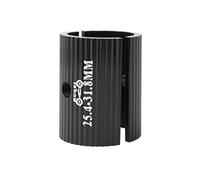 TISHITA 2 Piezas Adaptador de Vástago de Bicicleta Manguito Reductor de Tamaño de Manillar Casquillo Reductor de Vástago Convertidor de Diámetro Hecho de, Negro 25,4-31,8mm