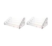 TISHITA 2 Piezas Organizador de Esmalte de Uñas Acrílico con Compartimiento para Cosméticos Soporte de Exhibición de Aceites Esenciales Rack para Lápiz Labial, 5 Niveles, Individual